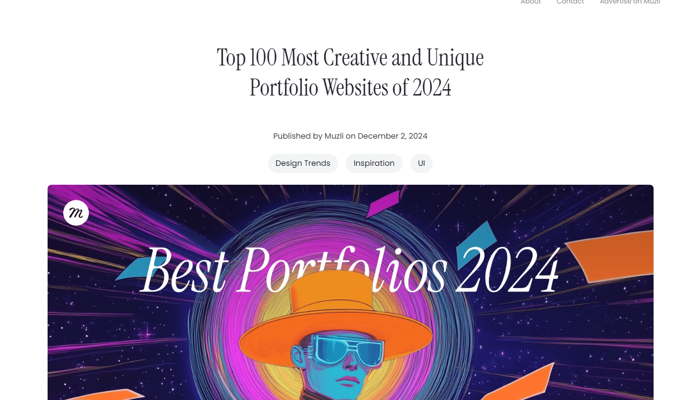 Top 100 Most Creative and Unique Portfolio Websites of 2024：2024年最具创意和独特性的100个作品集网站-站帮手 - 免费资源分享