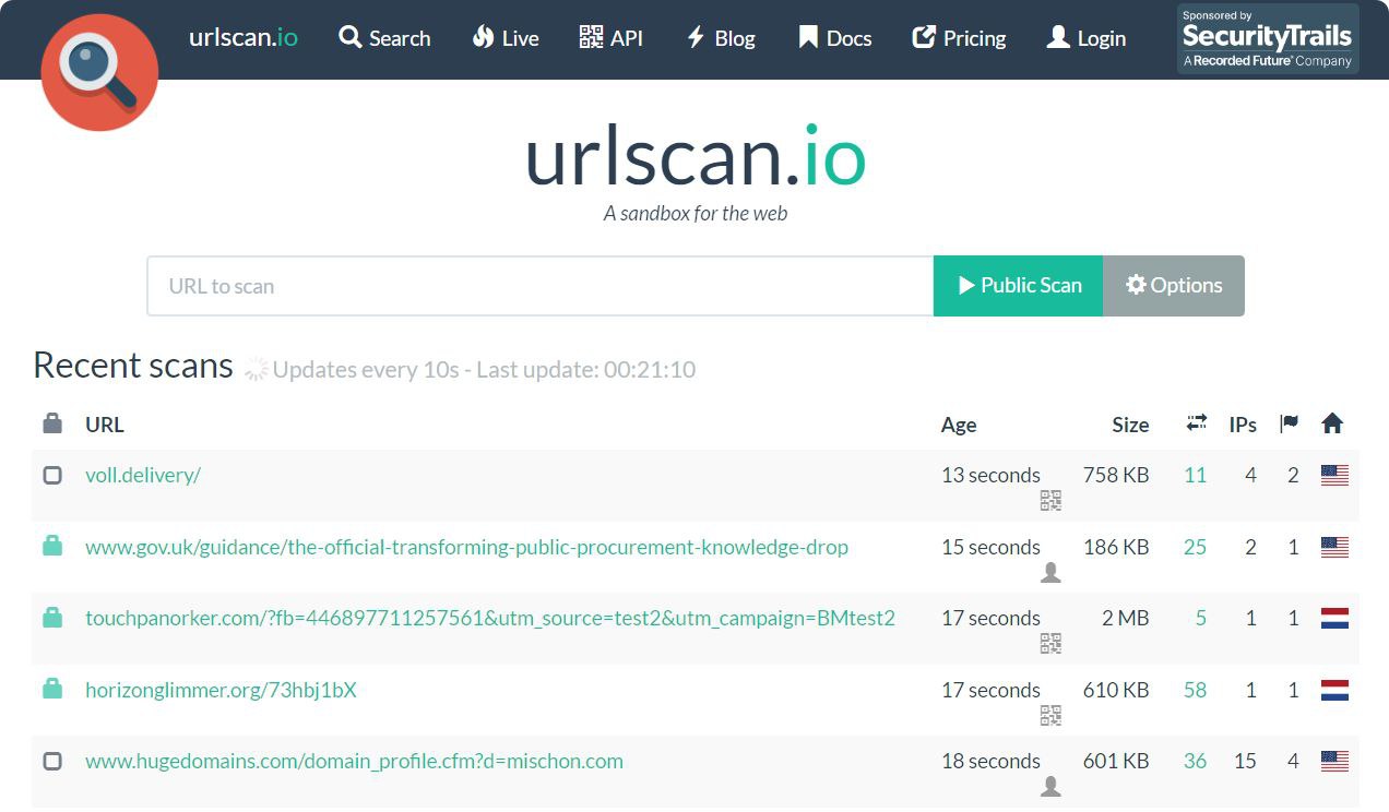 Urlscan：免费网站扫描工具，在线检测网页链接相关信息-站帮手 - 免费资源分享